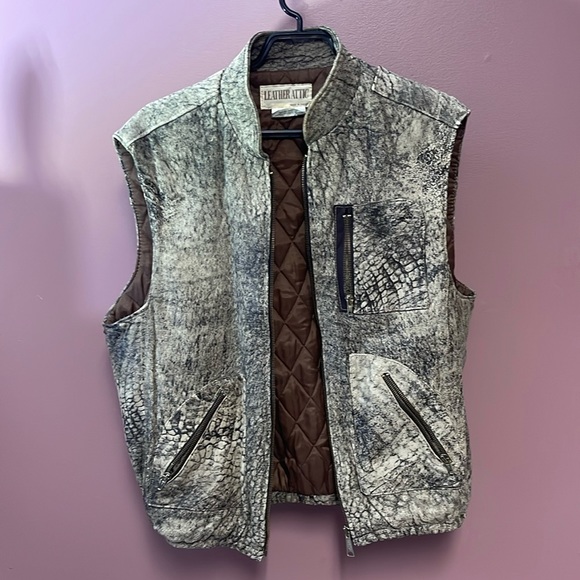 leather attic Jackets & Blazers - Vintage suede leather women’s vest